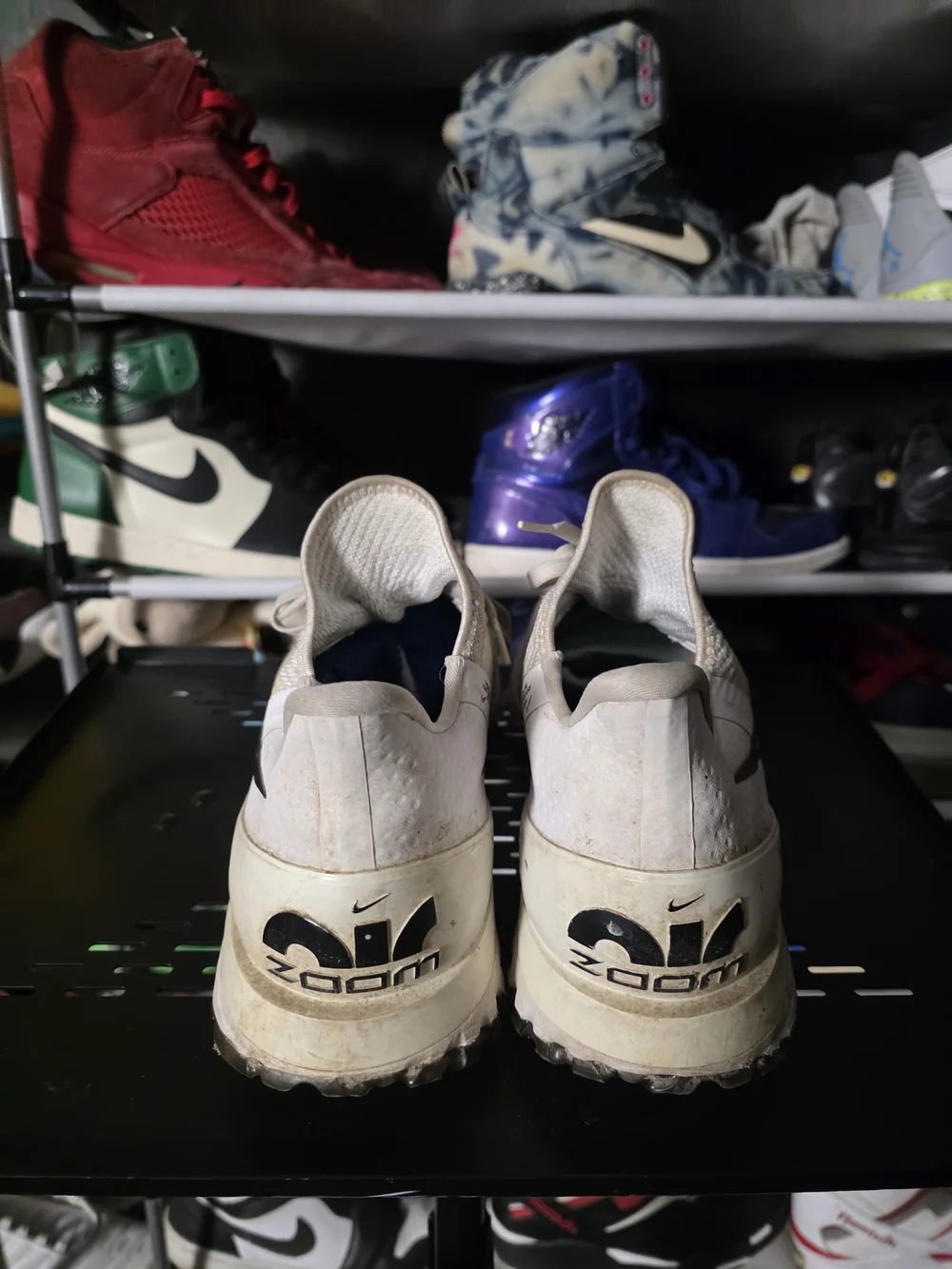 🔥 Nike Air Zoom Infinity Tour Golf Shoes Running Size 12 Beige Black Swoosh